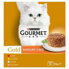 Purina Gourmet Gold Savoury Cake Adult Wet Cat Food 8x85g Cans